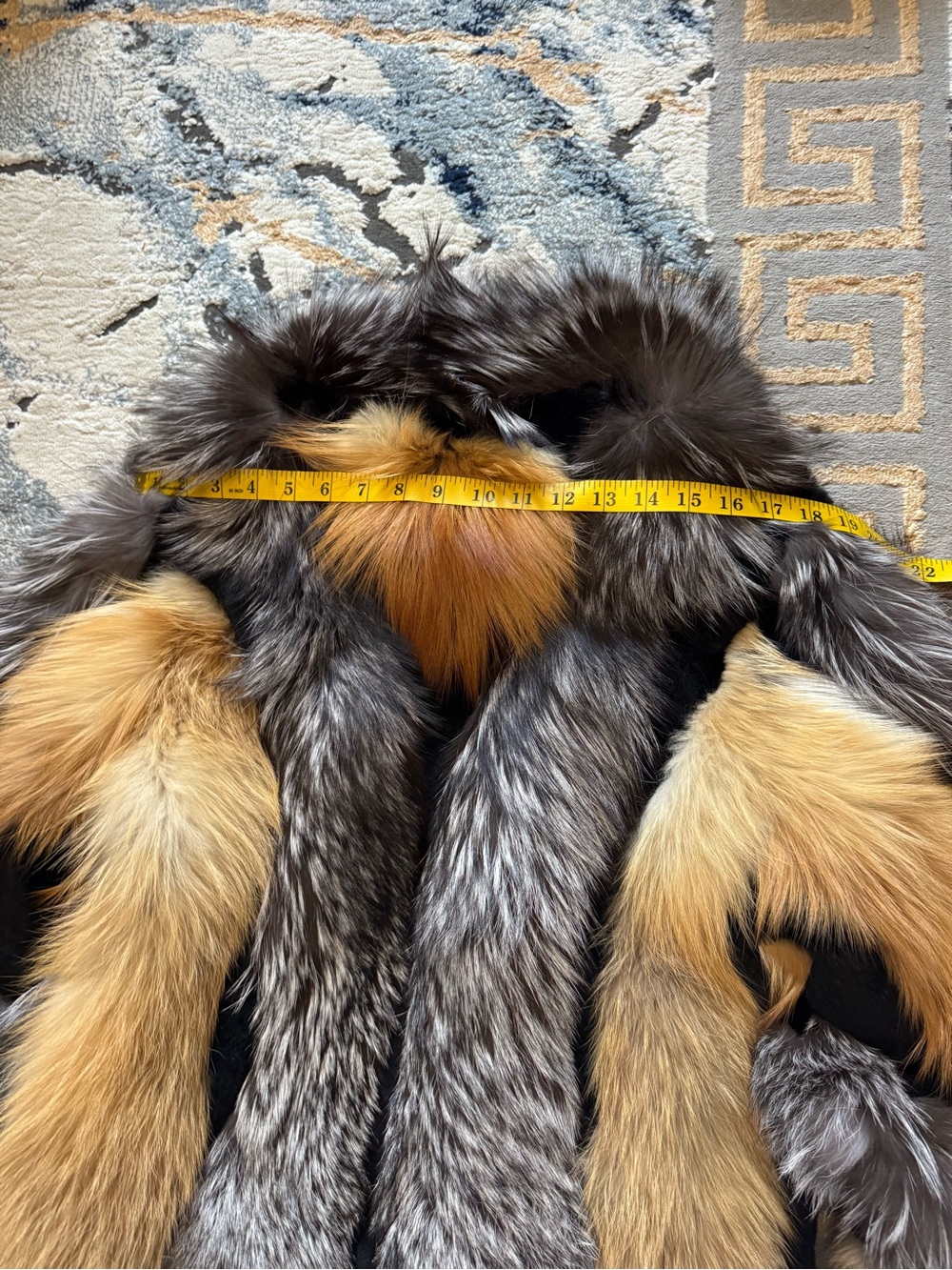 Luxury Golden silver black fox Multi-Color Fur fox Jacket  Women's Fashion Coat - Picture 13 of 17